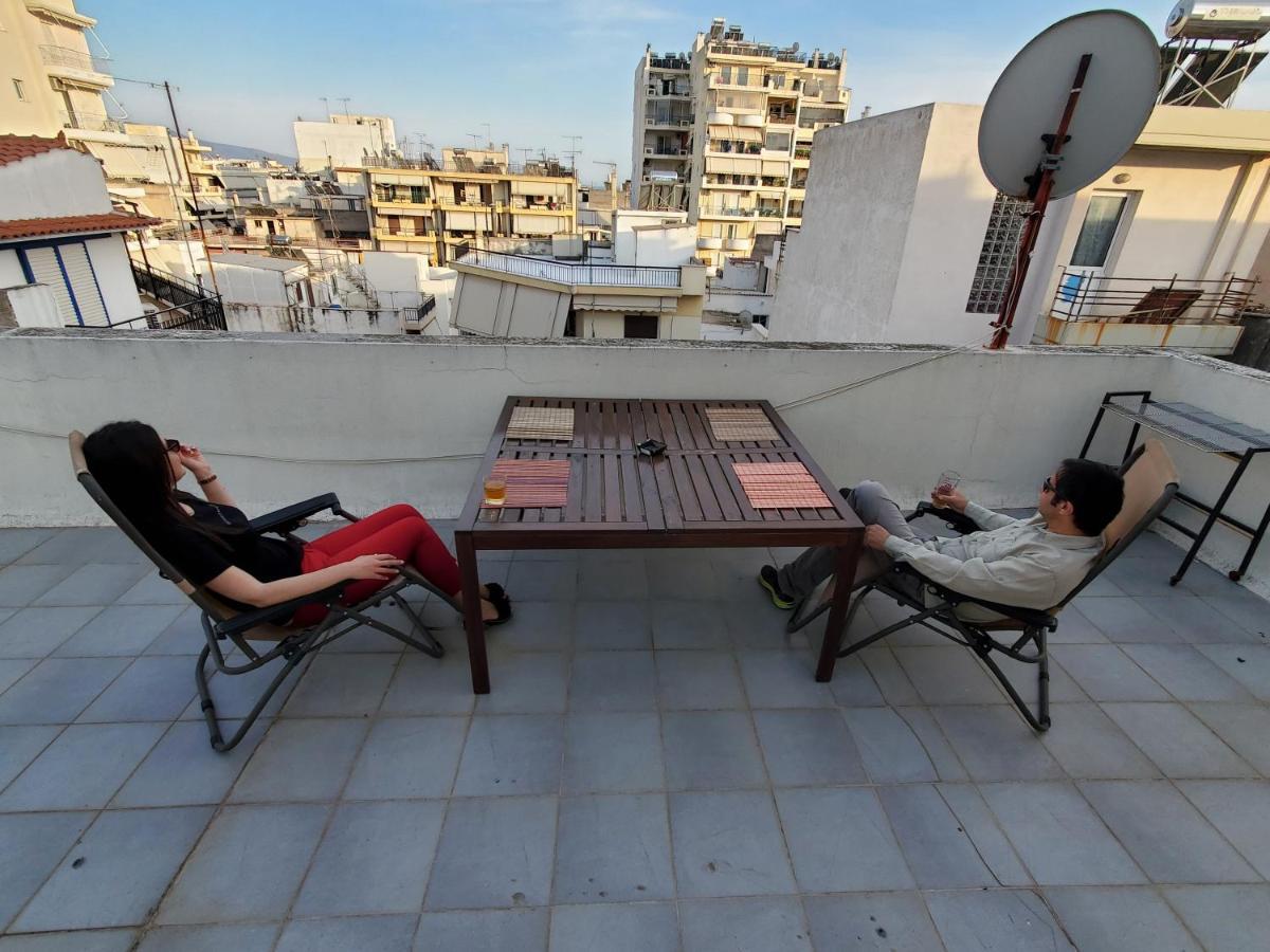 Terrace Roof Room @ Koridallos Metro St. & Piraeus Port Exterior photo